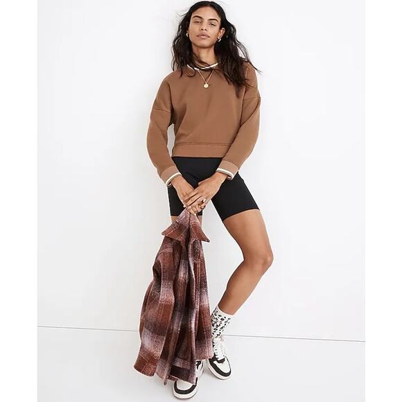 Madewell Betterterry Ringer Crop Sweatshirt - Picture 1 of 8